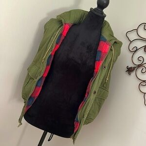 Hugo Valentino Reversible Flannel & Denim Hunter Green Vest SM Gorpcore Outdoor